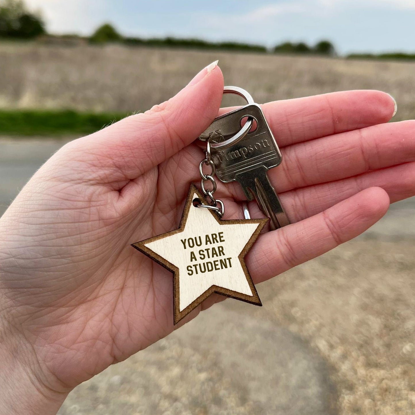 chool Leaver Gift Wooden Keyring Gift for Students Teacher