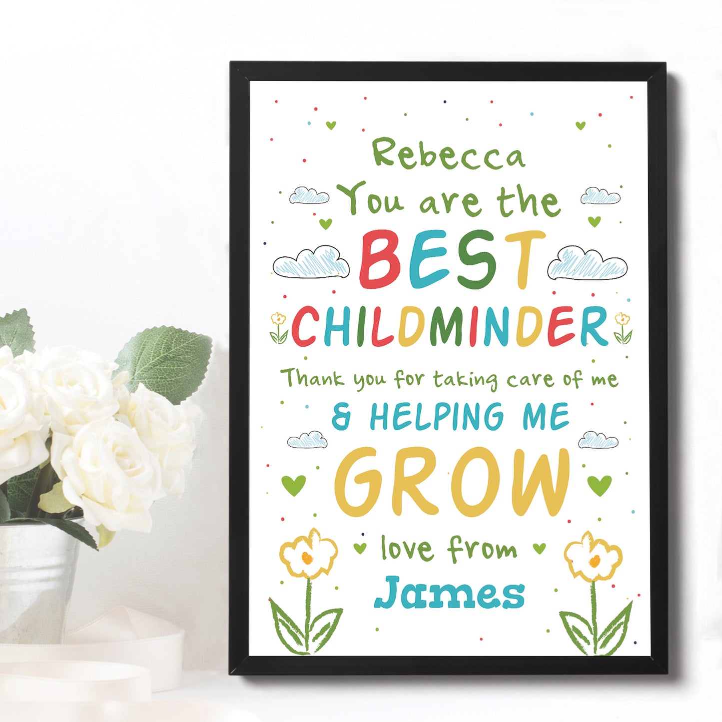 Personalised Leaving Nursery Pre School Thank You Childminder