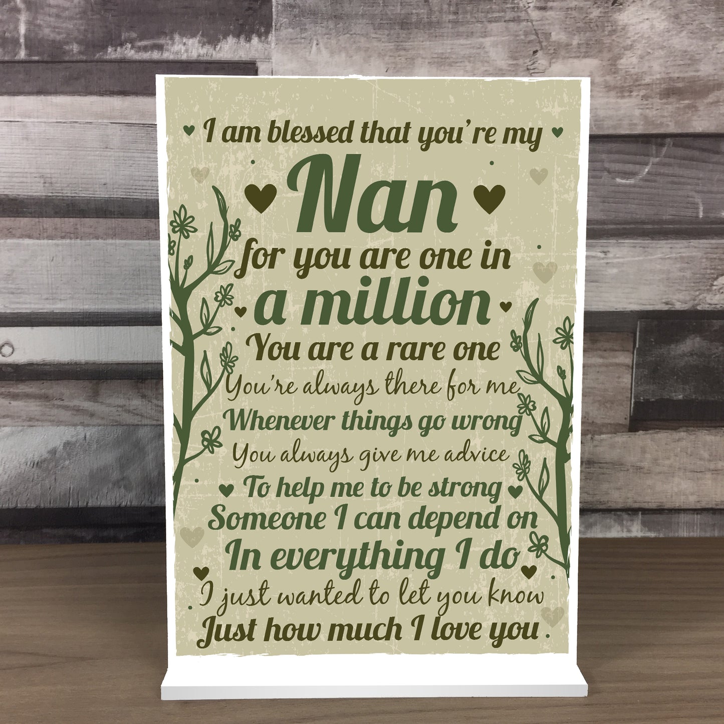 Thank You Gift For Nanny Standing Plaque Birthday Christmas Gift