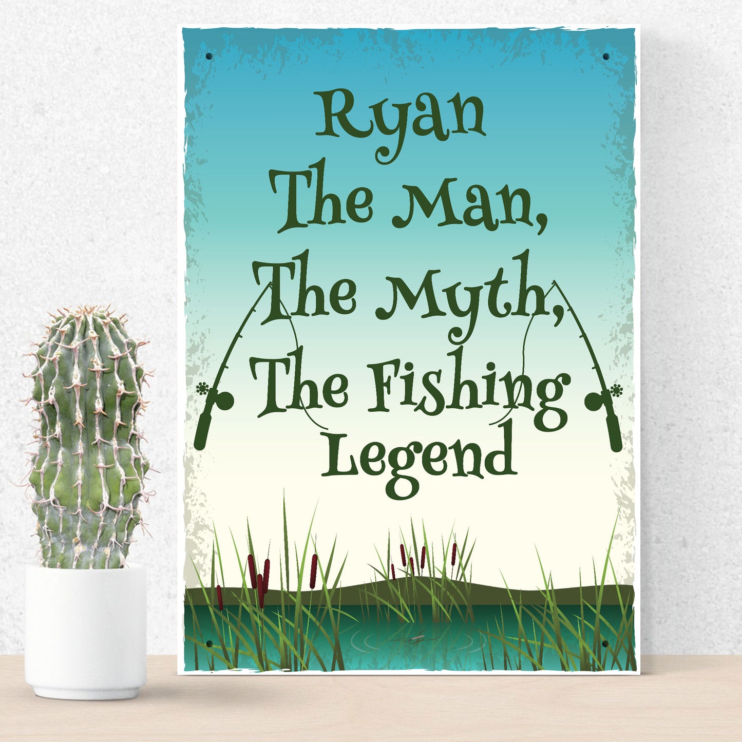 Personalised Fishing Sign Funny Fishing Gift For Fisherman Gift