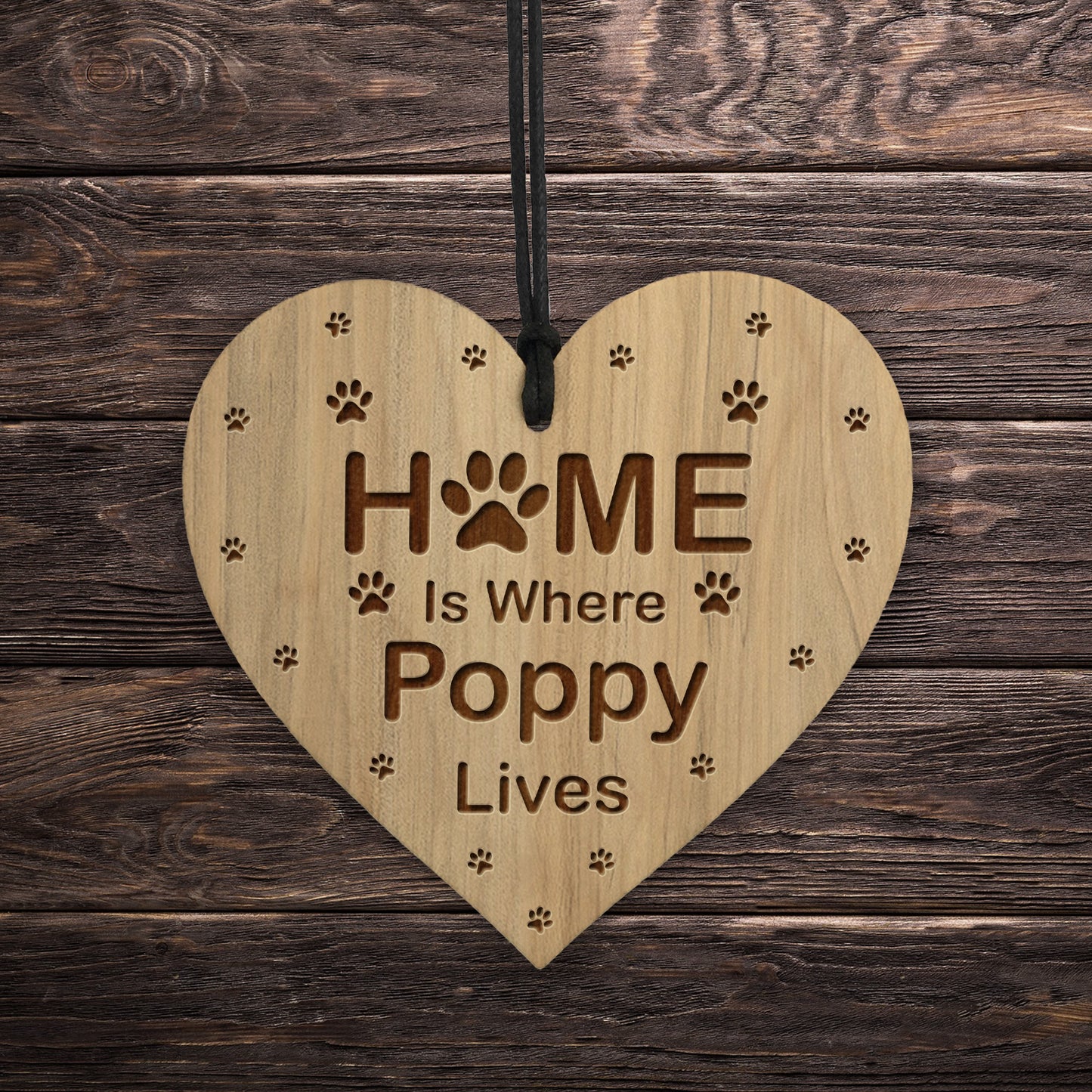 Home Is Where Plaque Personalised Dog Cat Gift Dog Cat Sign