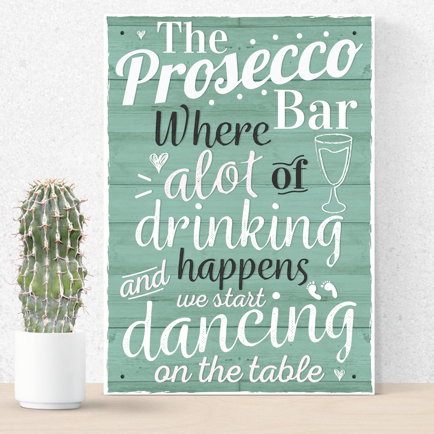 Prosecco Bar Hanging Plaque BBQ Alcohol Pub Bar Signs Friendship