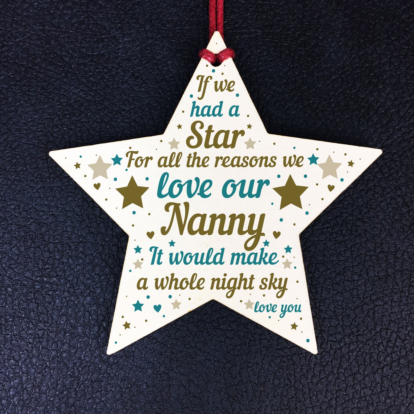 NANNY GIFTS Nanny Birthday Gift Wooden Star Plaque Mothers Day