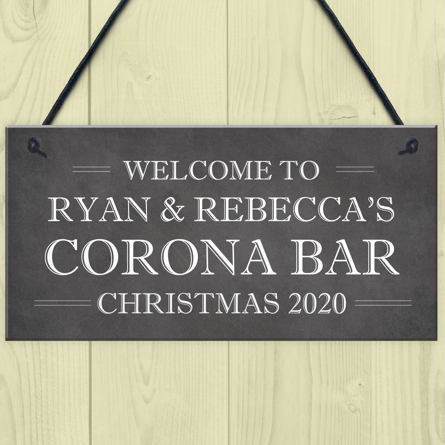 CORONA BAR Sign Personalised Home Bar Pub Sign Lockdown Gift