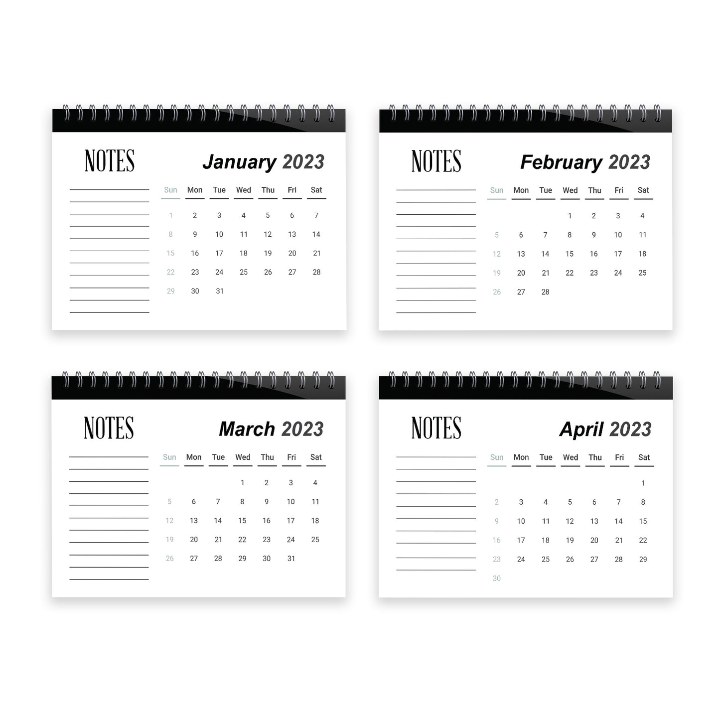 2023 Month To View Stand Up Desk Calendar Office Table Quality