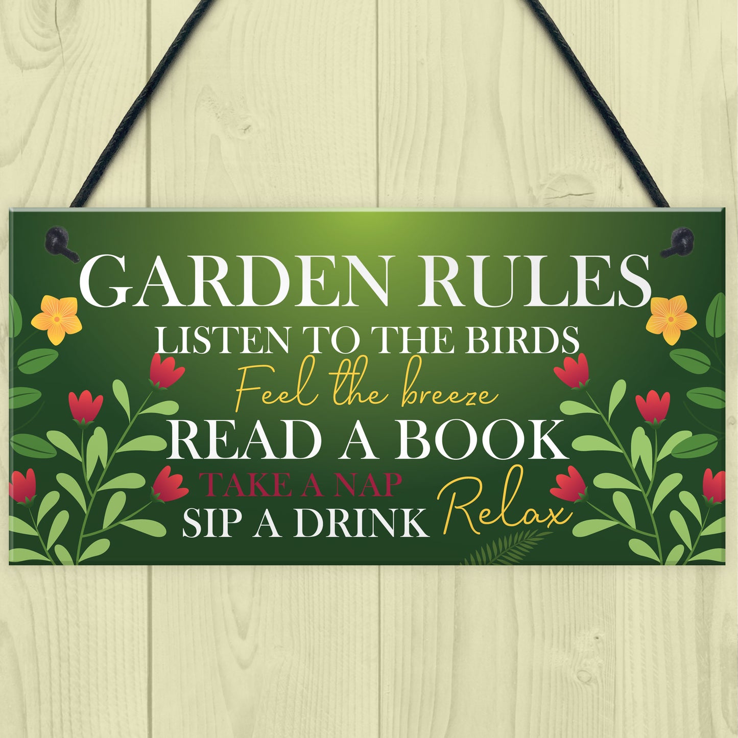 Garden Sign Summer House Decking Plaque Shed Sign Garden Rules