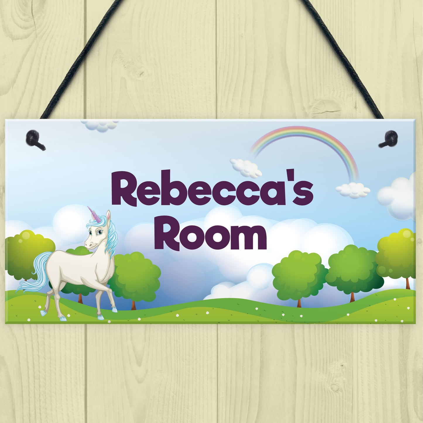 PERSONALISED Unicorn Bedroom Sign Girl Bedroom Nursery Decor