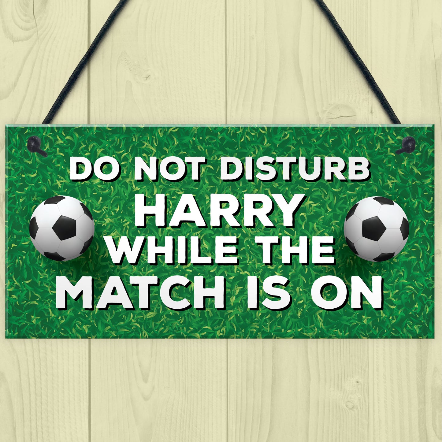 Football Sign For Bedroom Man Cave Door Wall Sign Personalised