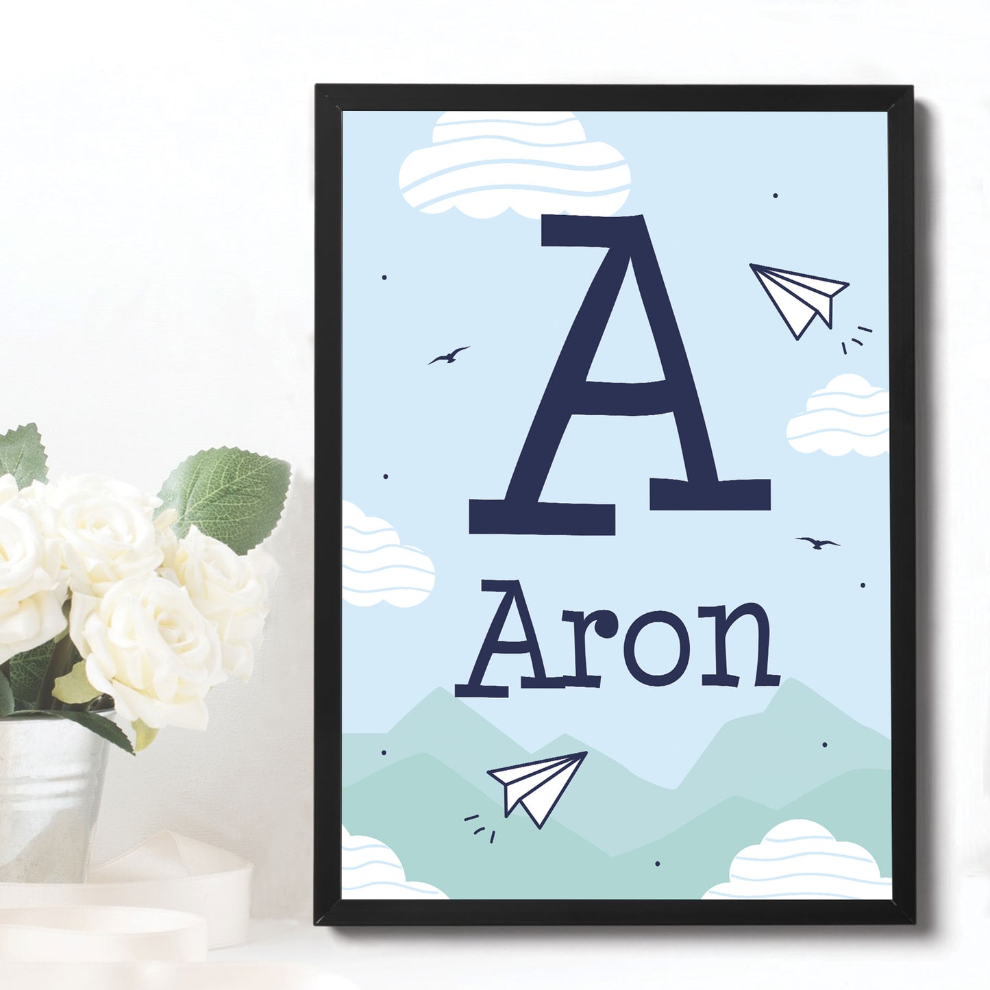 PERSONALISED Nursery Decorations Boys Bedroom Wall Art