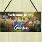 Garden Welcome Signs Hanging Garden Shed Wall Fence Signs Gift