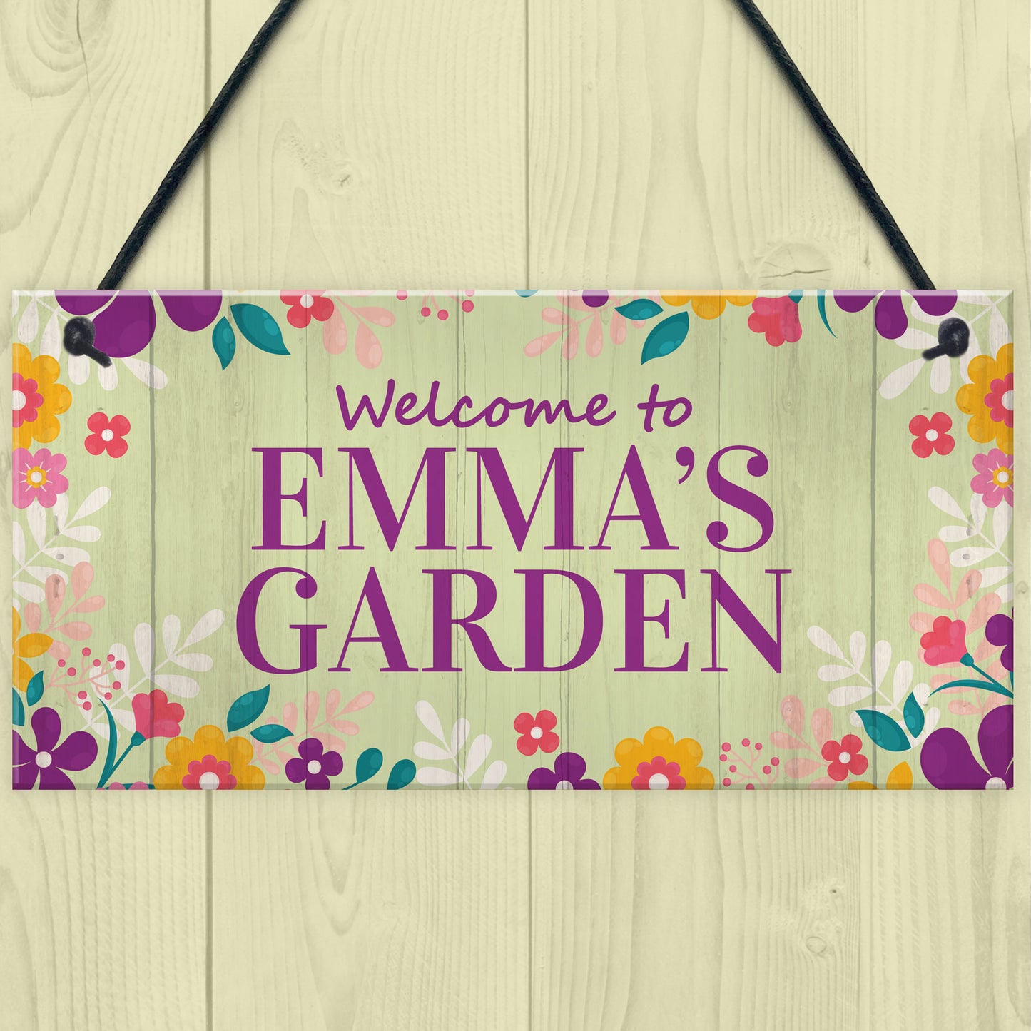 Personalised Garden Welcome Sign Hanging Summer House