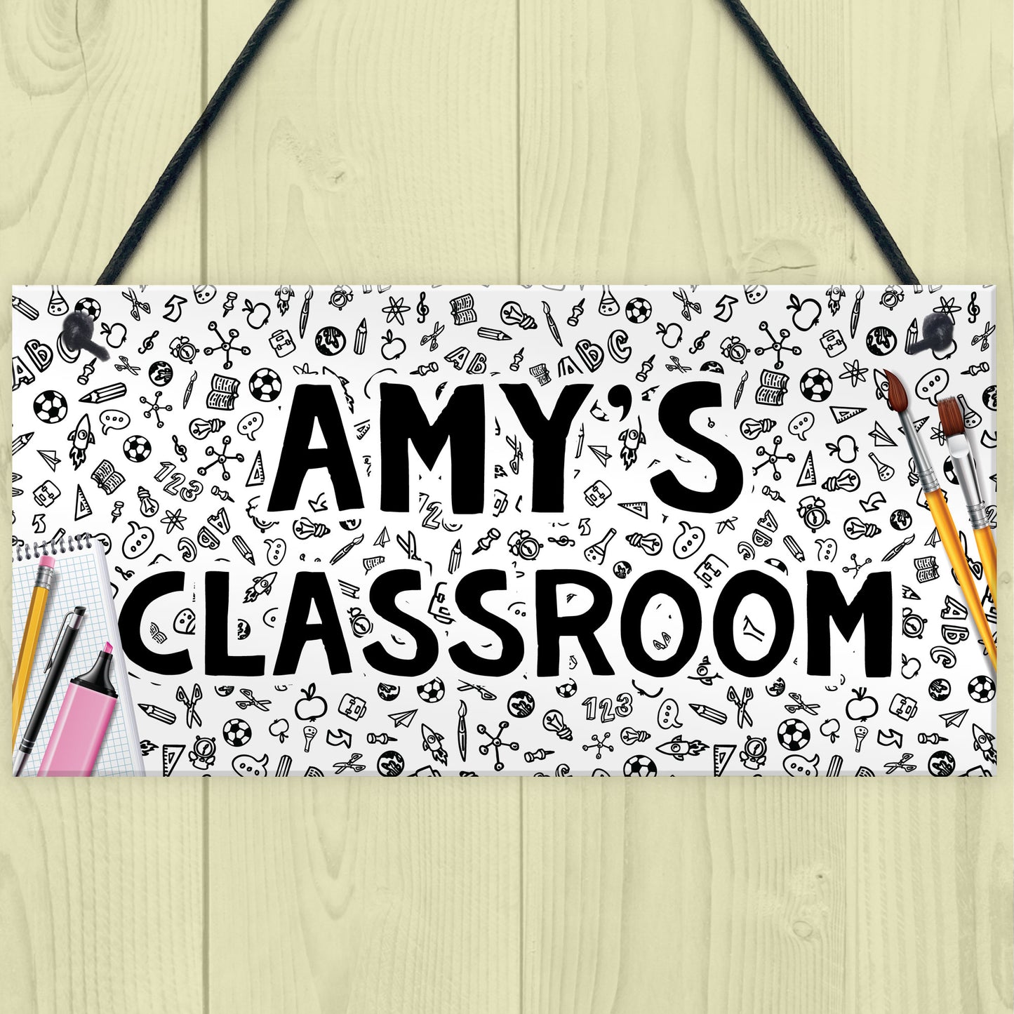 Hanging Classroom Sign Personalised Gift For Daughter Teacher