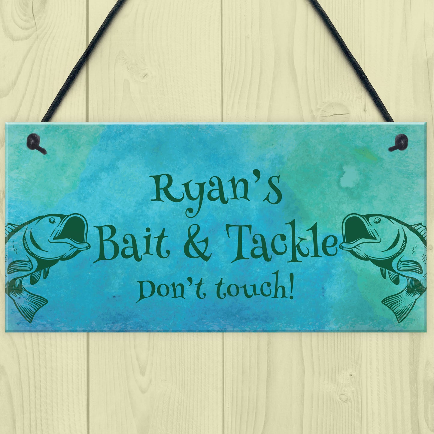 Any Name's Bait and Tackle Sign PERSONALISED Fishing Sign