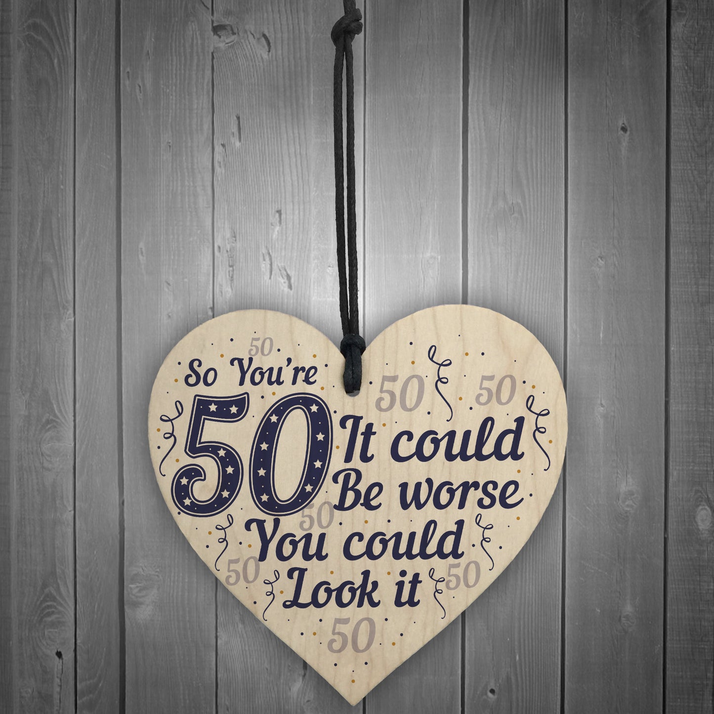 50th Birthday Gifts Novelty Wood Sign Funny Present For Mum Dad