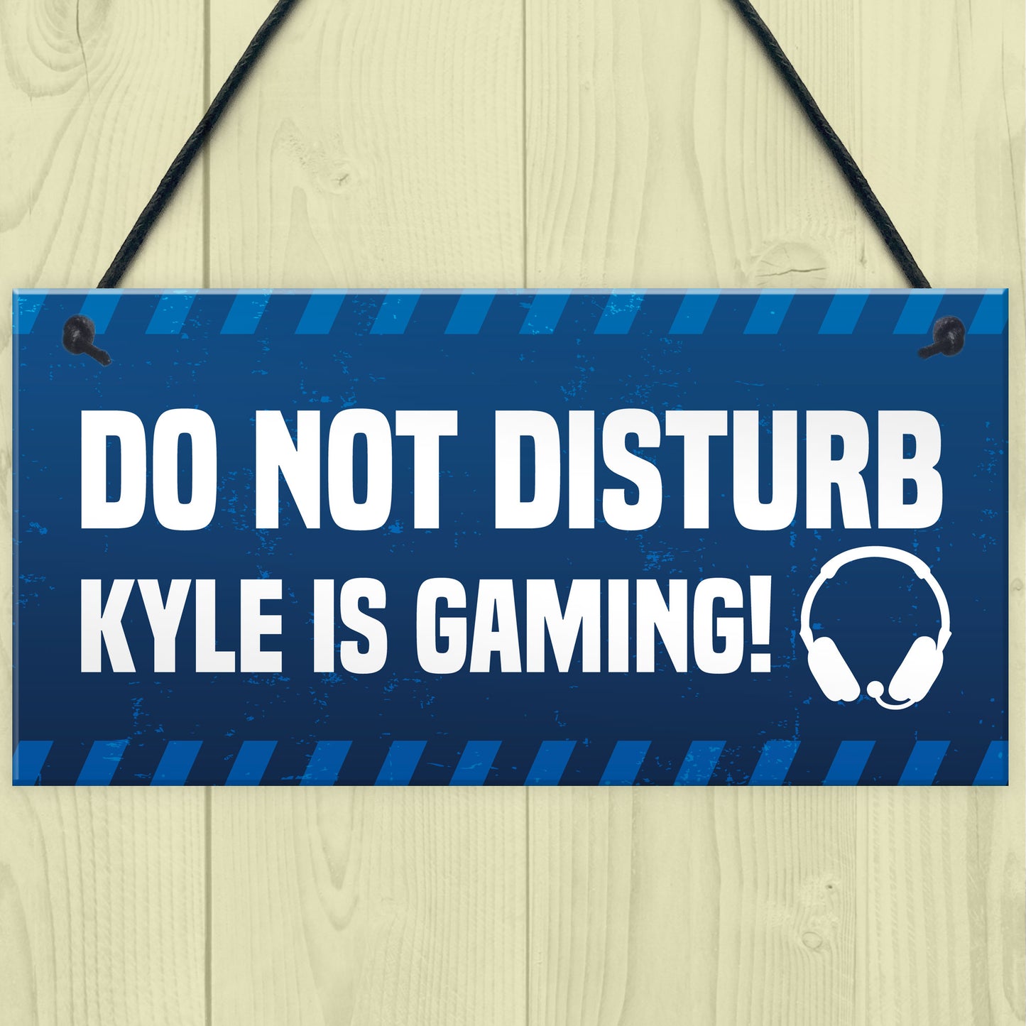 Personalised Gaming Sign Funny Hanging Door Sign