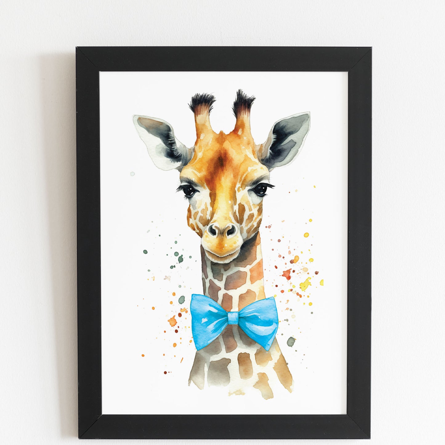 Safari Animals Boys Nursery Bedroom Prints Personalised Name