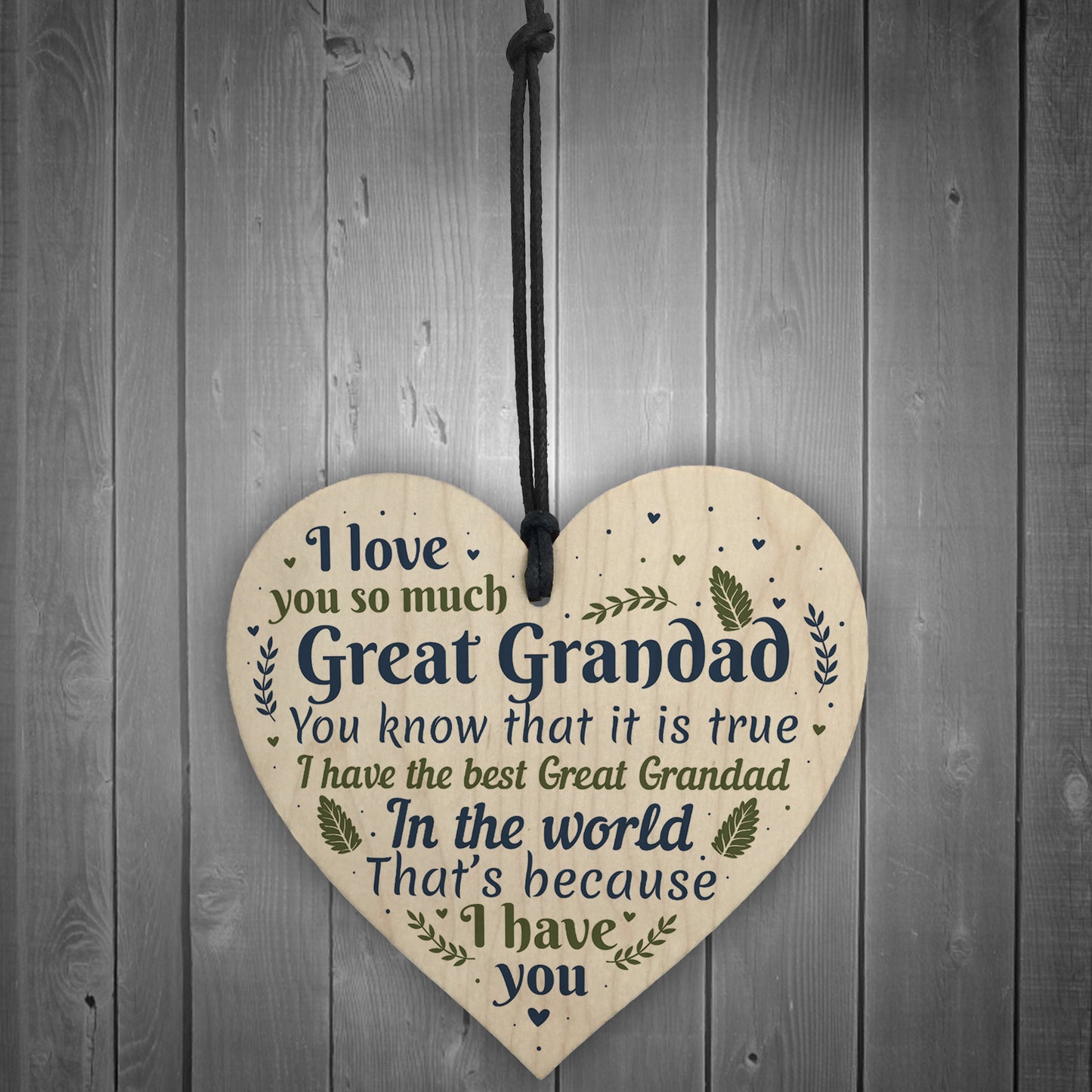 Great Grandad Ornament Heart Christmas Gift Grandad Announcement