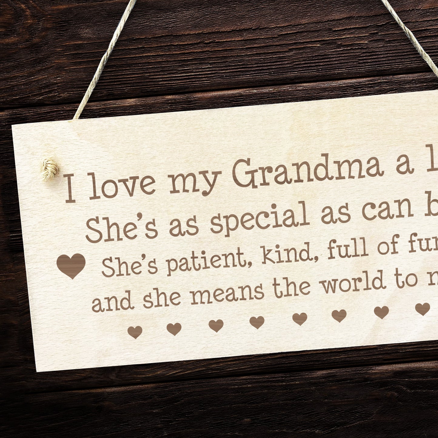 Grandma Gifts From Grandchildren Wood Sign Engraved Birthday