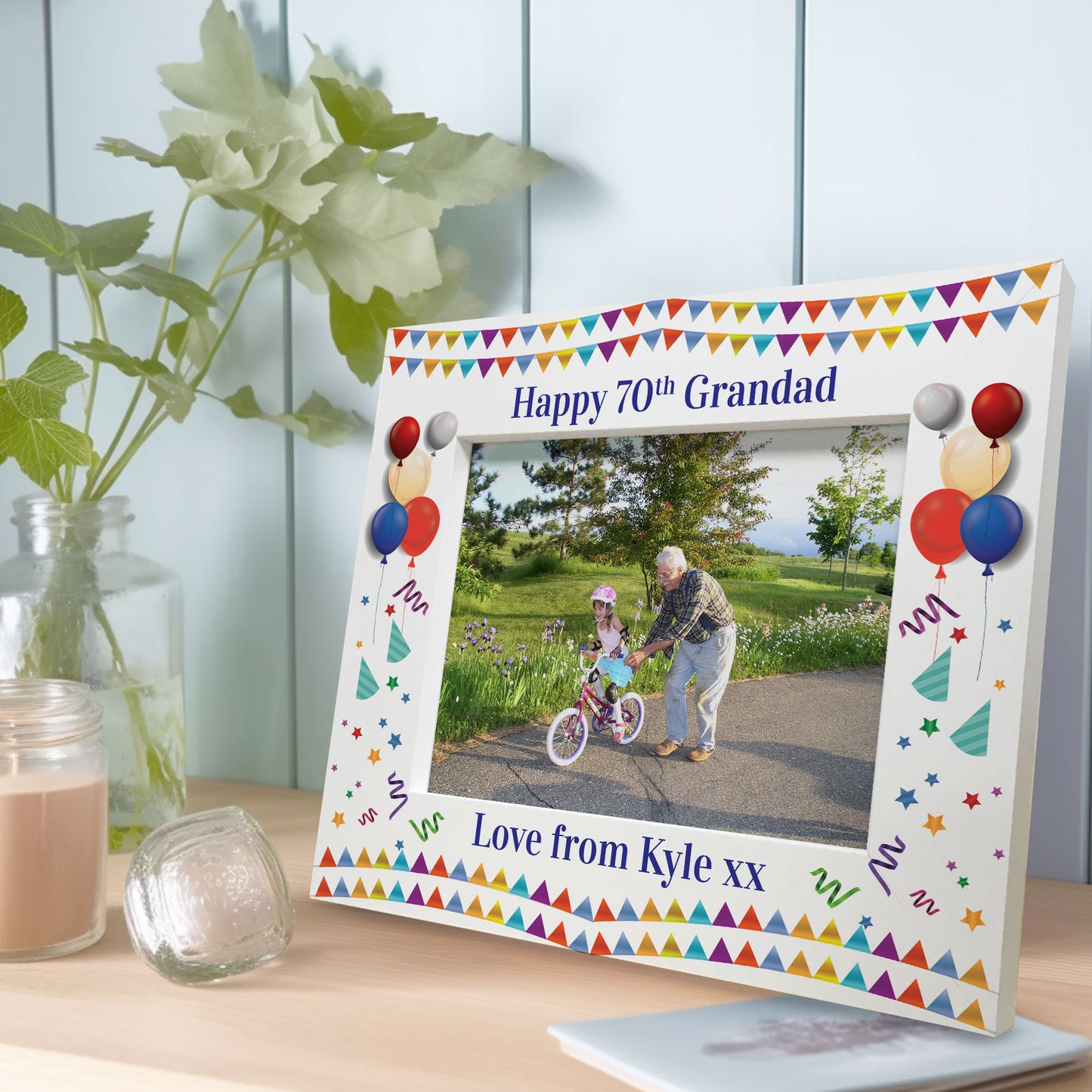 Grandad Gift For Birthday Wood Photo Frame 50th 60th 70th 80th