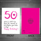 Funny 50th Birthday Card For Women Mum Nan Sister Friend