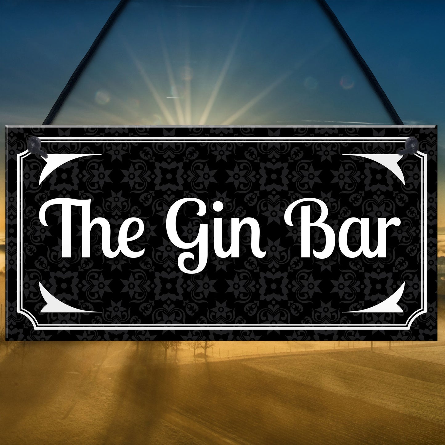 Vintage The Gin Bar Wall Plaque Home Bar Gift Man Cave Signs