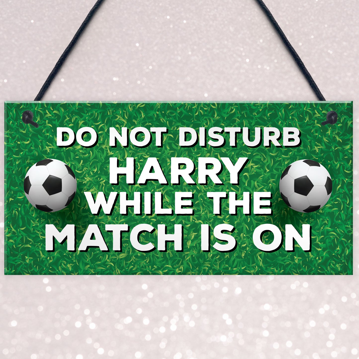 Football Sign For Bedroom Man Cave Door Wall Sign Personalised