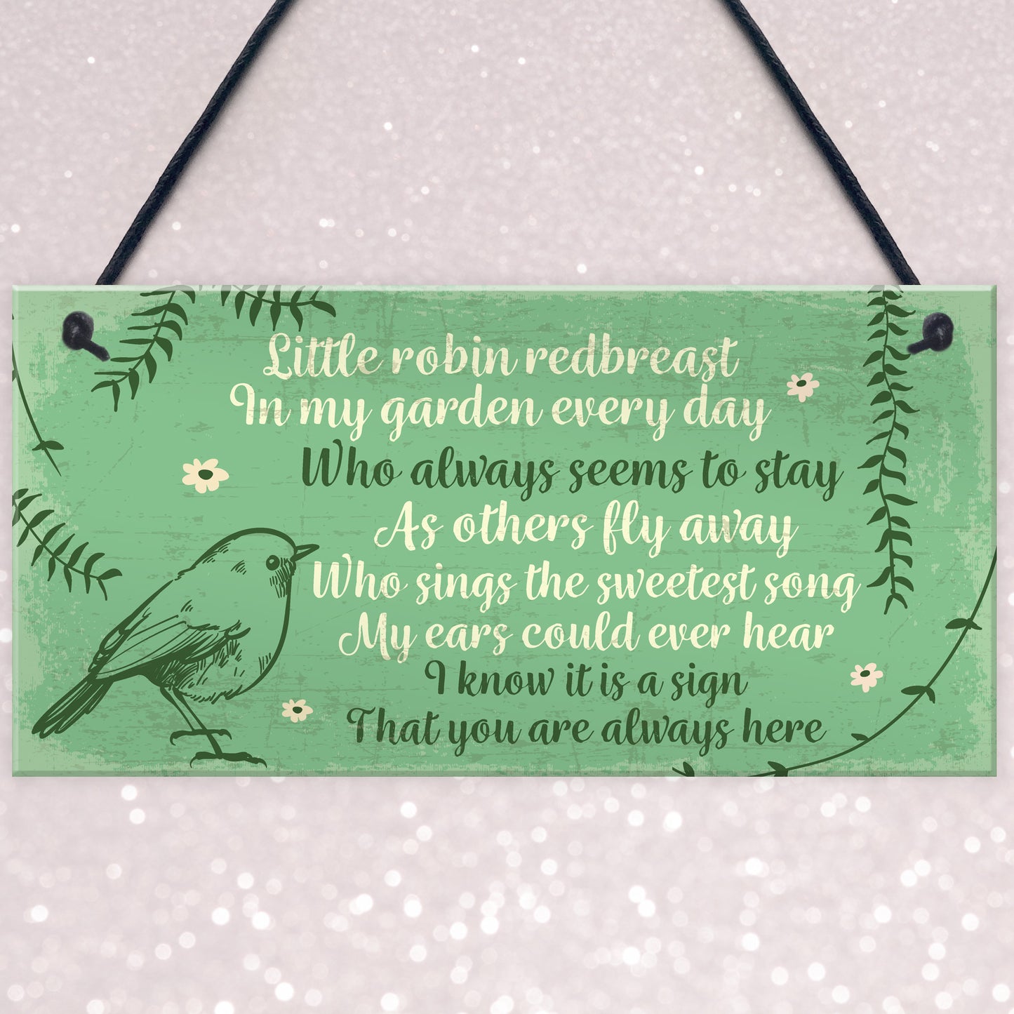 Robin Redbreast Memorial Bereavement Plaque Garden Grave Sign