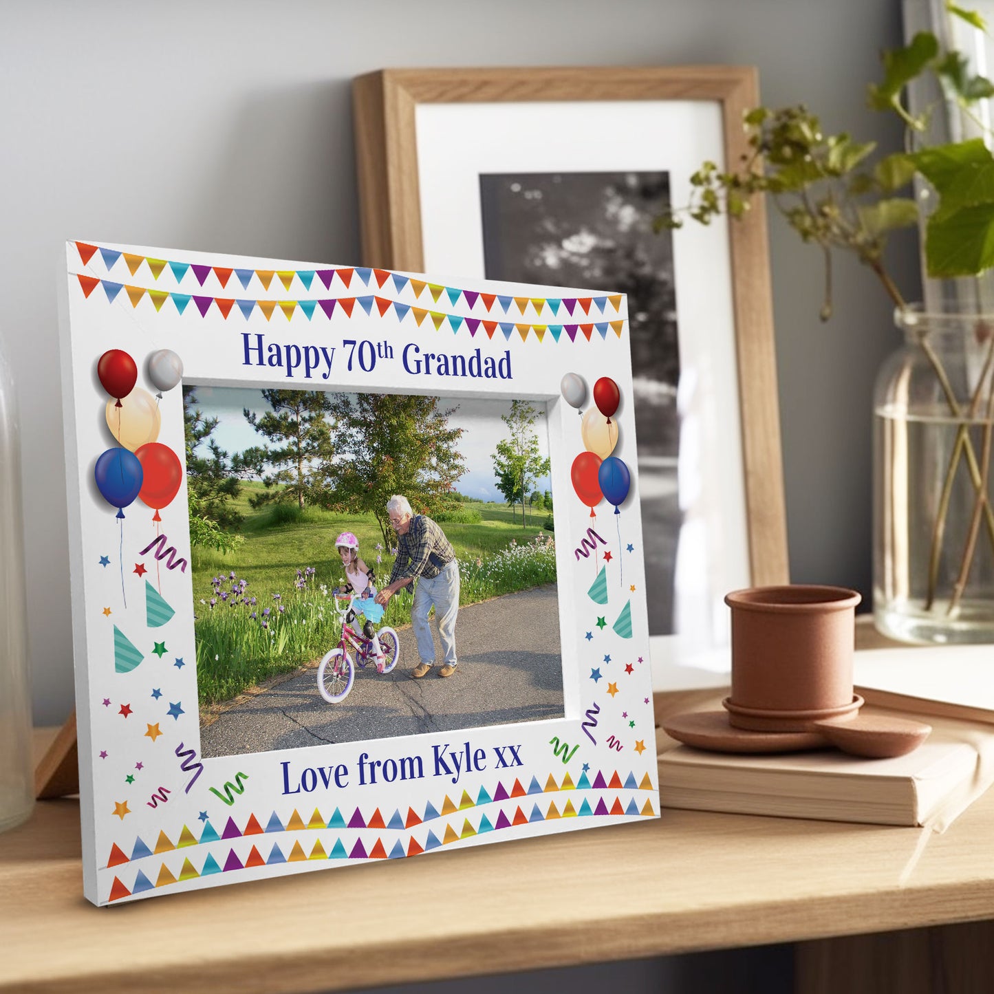 Grandad Gift For Birthday Wood Photo Frame 50th 60th 70th 80th