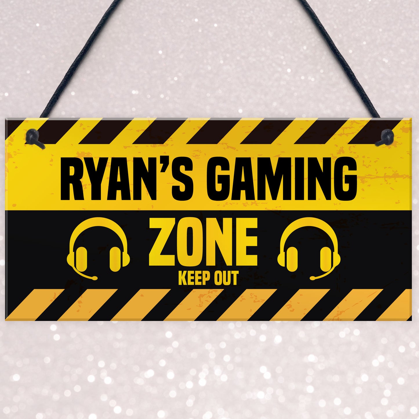 Funny Gaming Sign For Boys Bedroom Man Cave Personalised