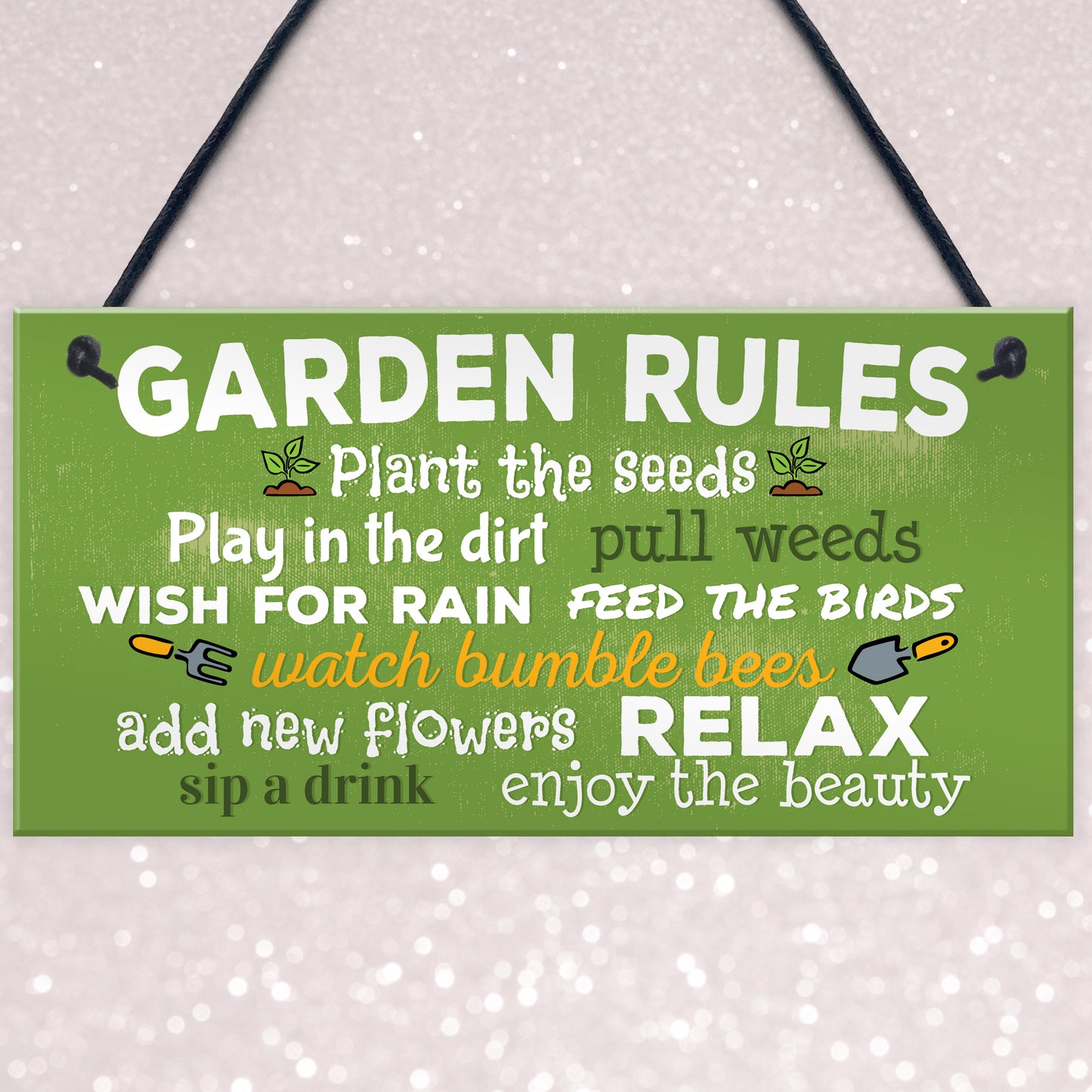 Garden Rules Relax Novelty Plaques SummerHouse Sign Garden