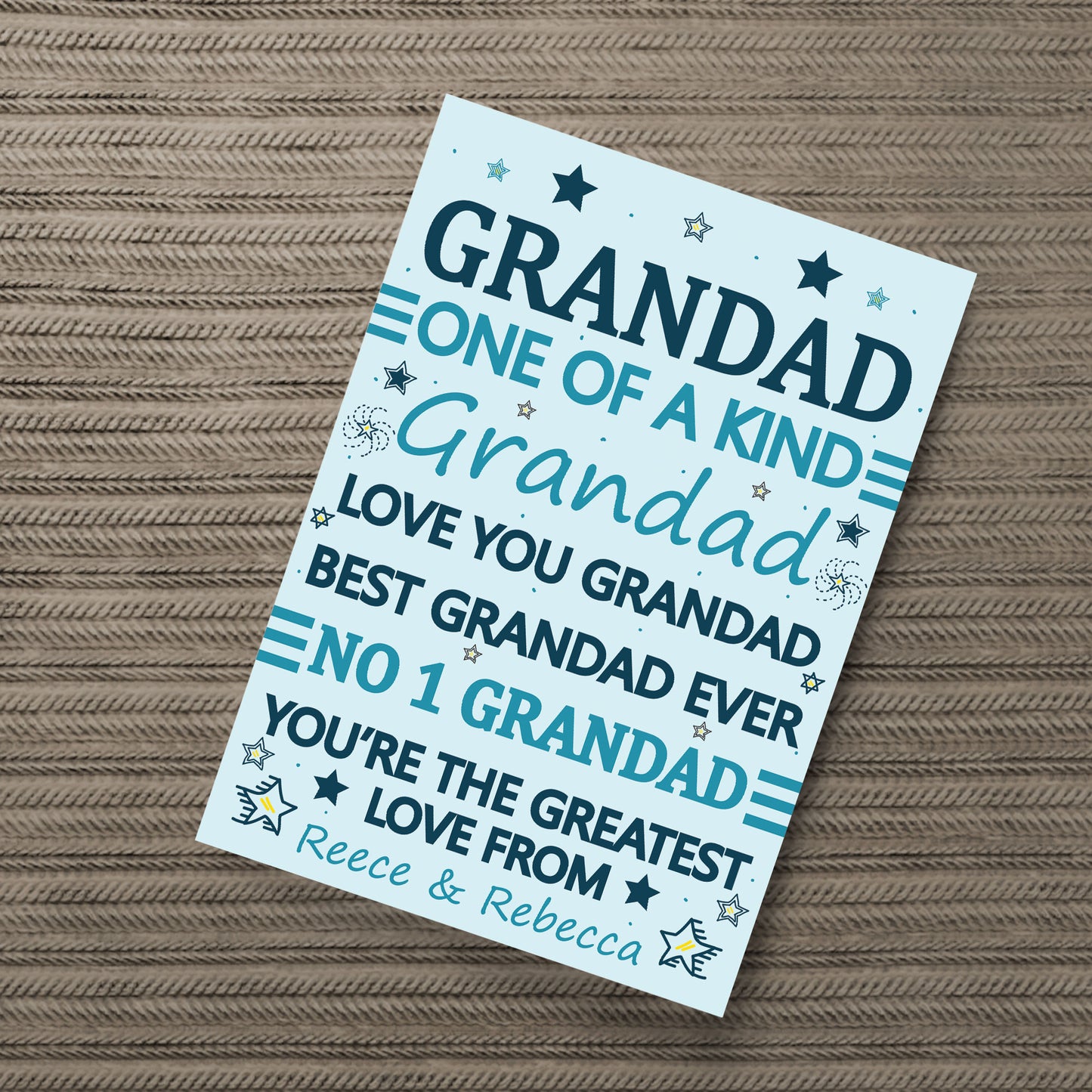 Fathers Day Gift For Grandad Print Gift For Grandad