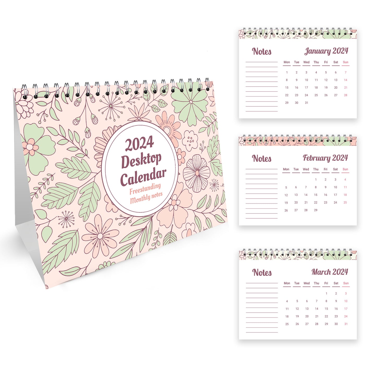 2024 Calendar For Women 2024 Desktop Planner Desktop Sprial