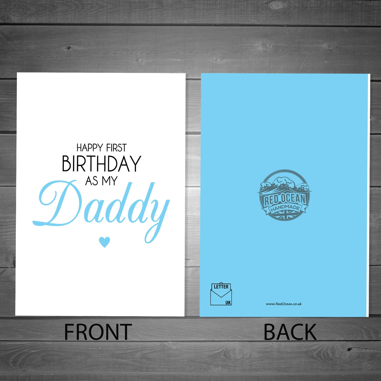 Red Ocean 1st Birthday Card For Daddy Greetings Card Daddy Card