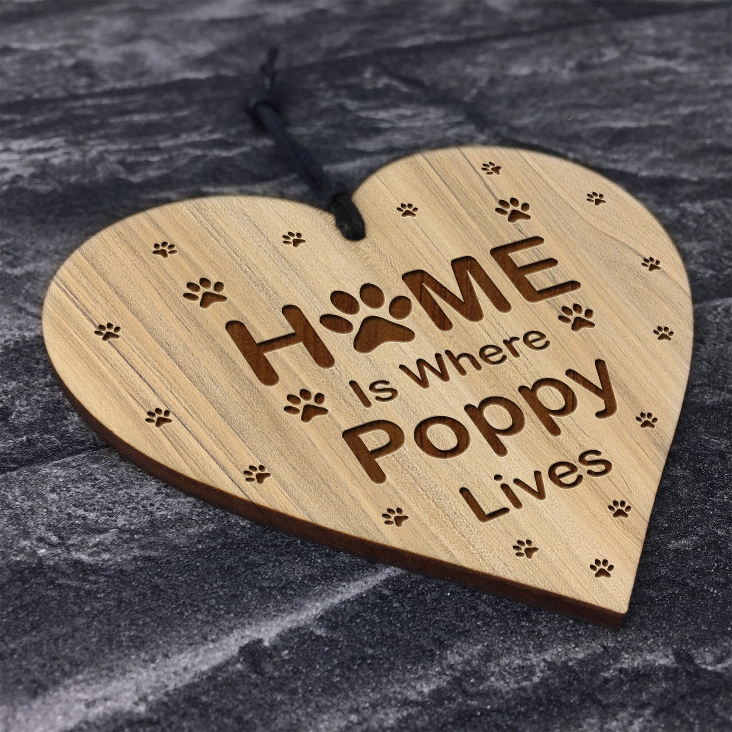 Home Is Where Plaque Personalised Dog Cat Gift Dog Cat Sign