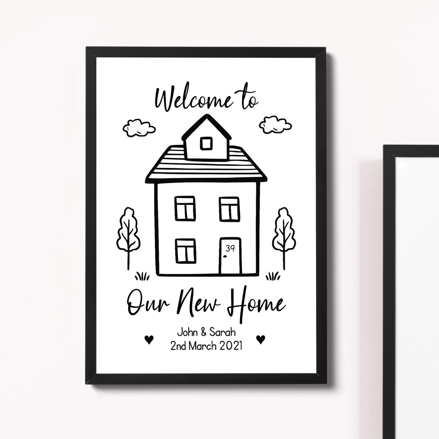 Welcome To Our New Home Print New Home Gift Framed Print