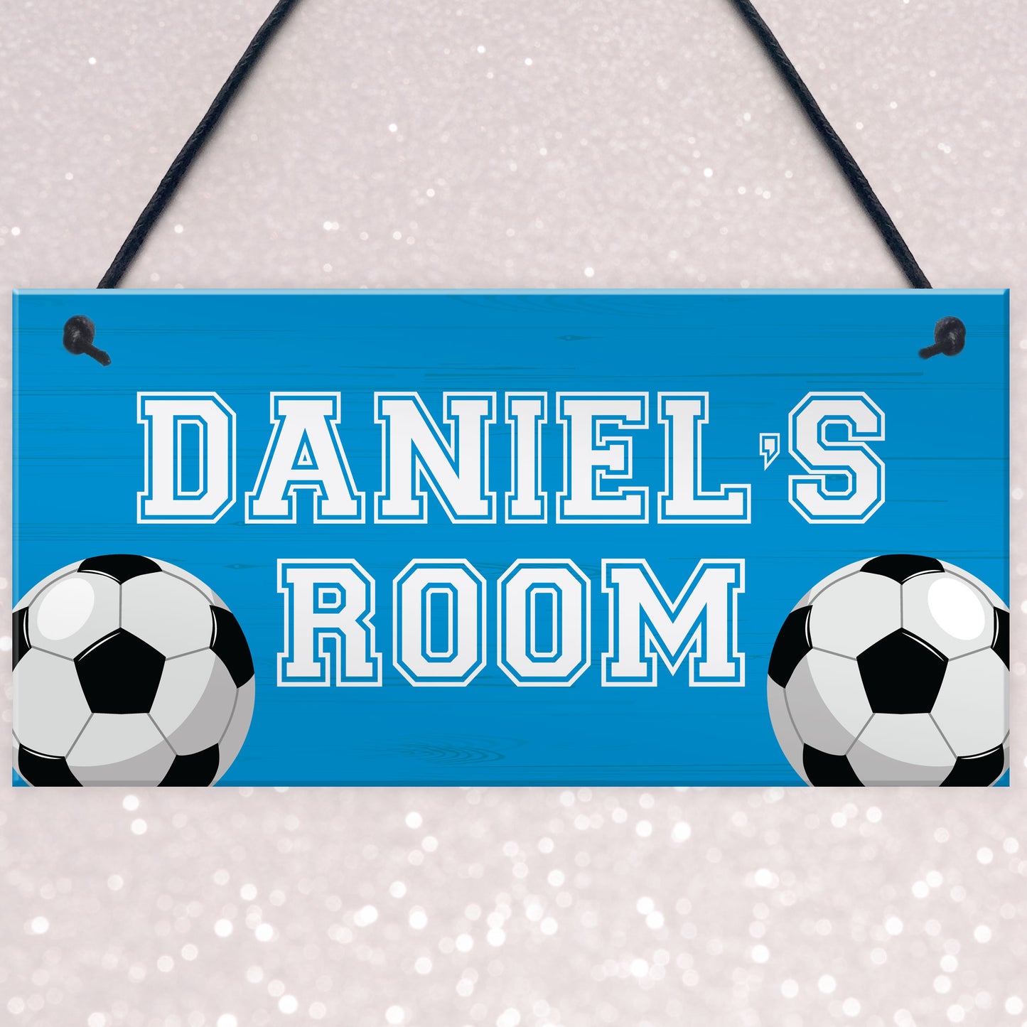 Football Room Door Sign PERSONALISED Boys Bedroom Decor Footy