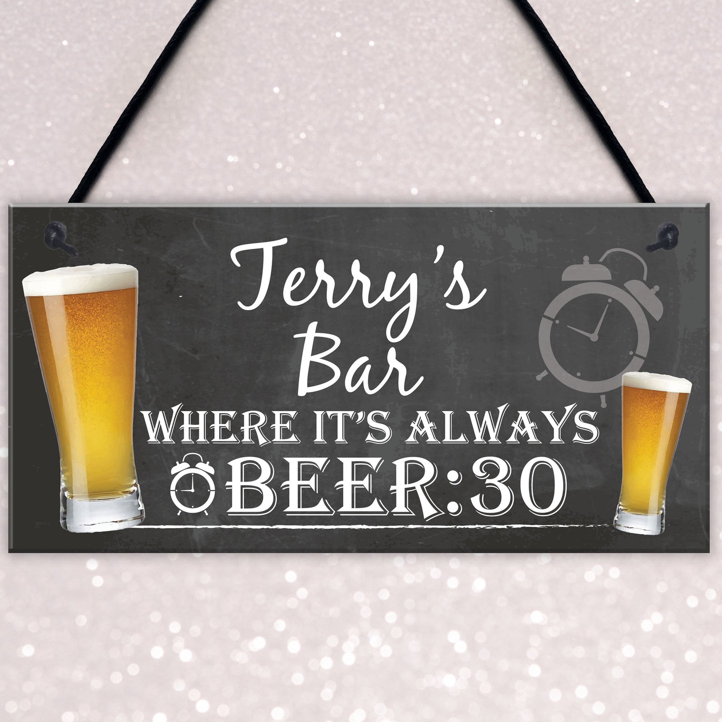 Personalised Beer Man Cave Alcohol Home Bar Pub Hanging Plaque