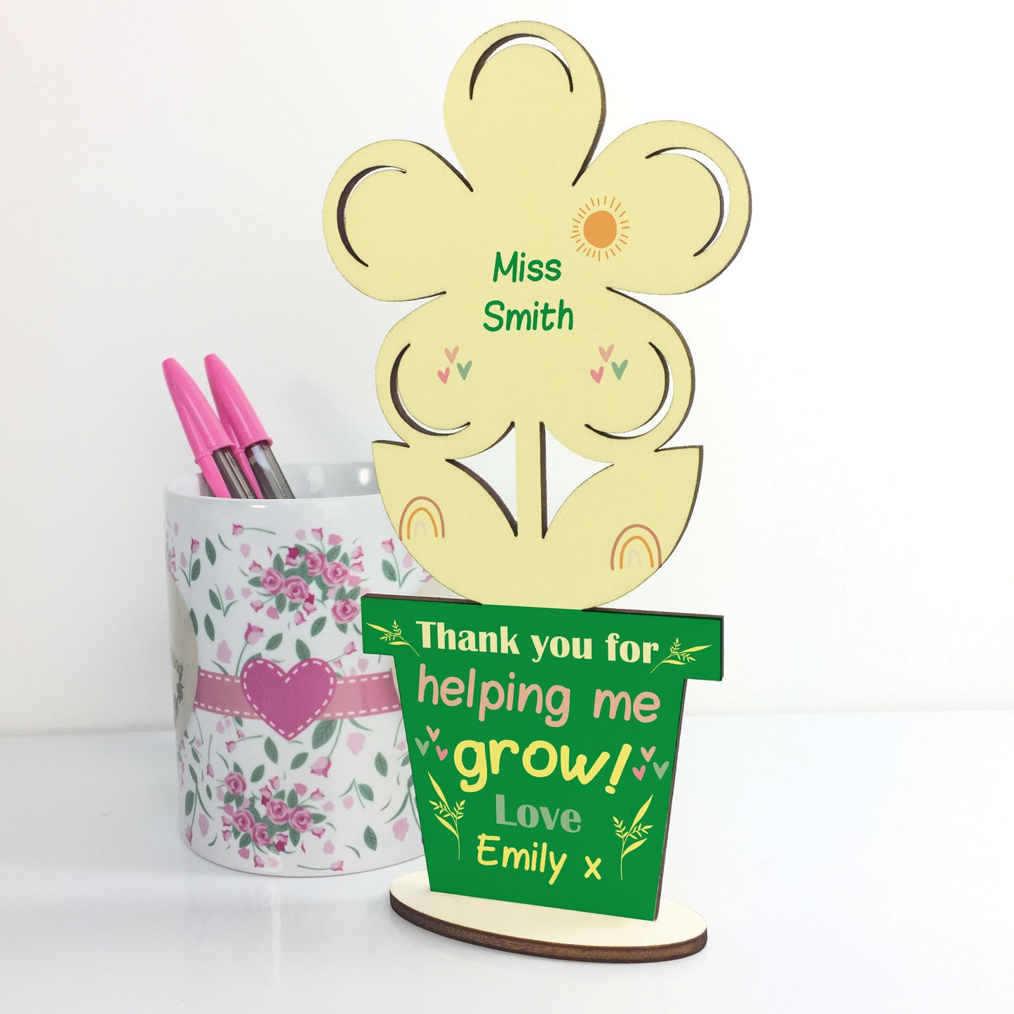 Personalised Thank You Grow Teacher Gifts Leaving Pre School