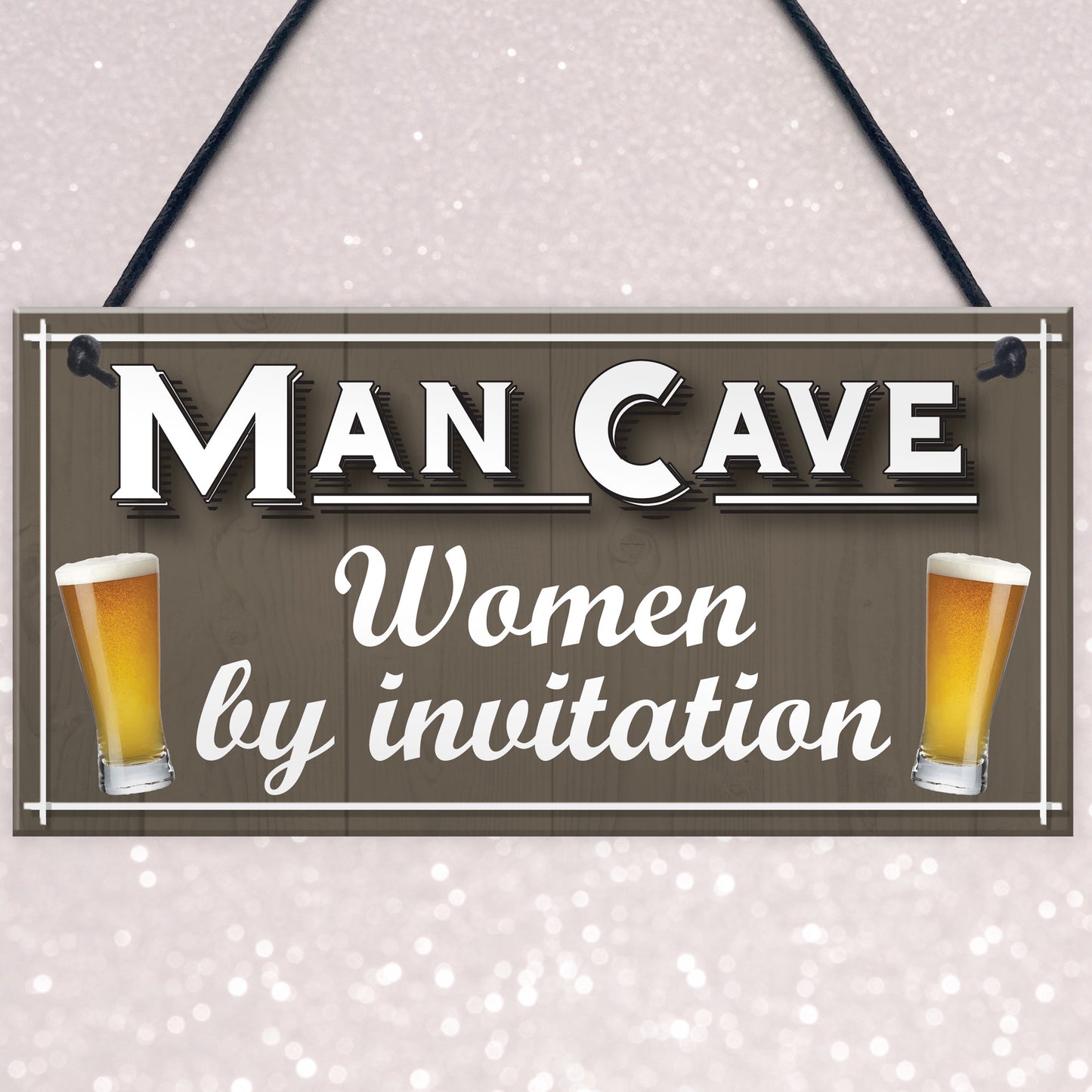 Man Cave Women Invitation Funny Door Home Bar Pub Hanging Plaque