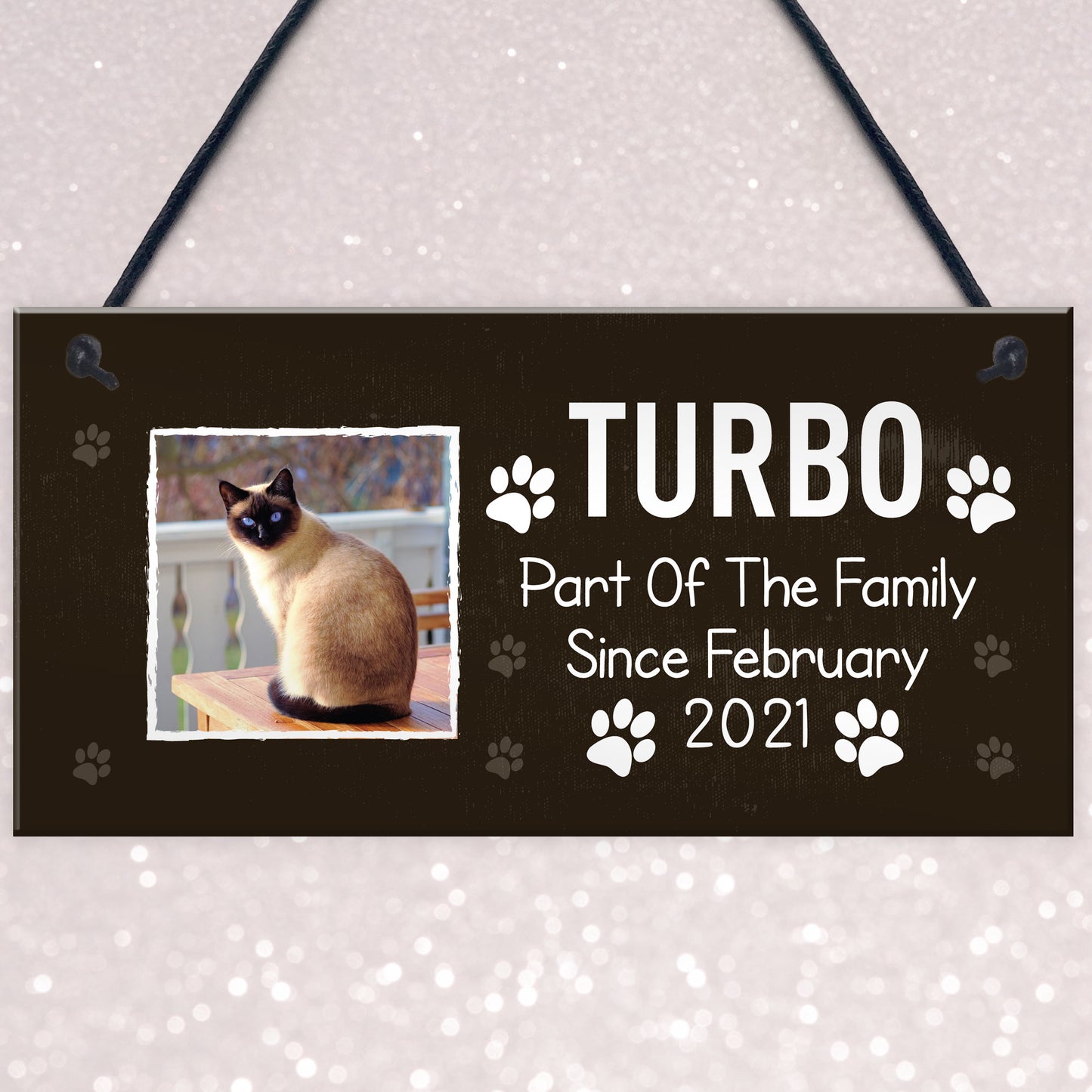 Personalised Cat Sign Hanging Home Sign Pet Gift Cat Lover Gift