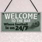 Welcome To The Bar Pub Man Cave Sign Gifts For Men World Cup