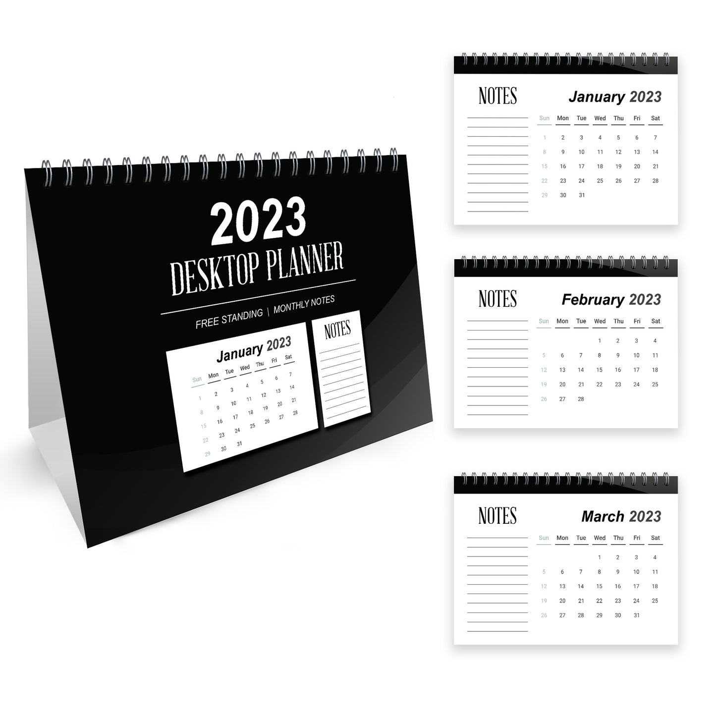 2023 Month To View Stand Up Desk Calendar Office Table Quality