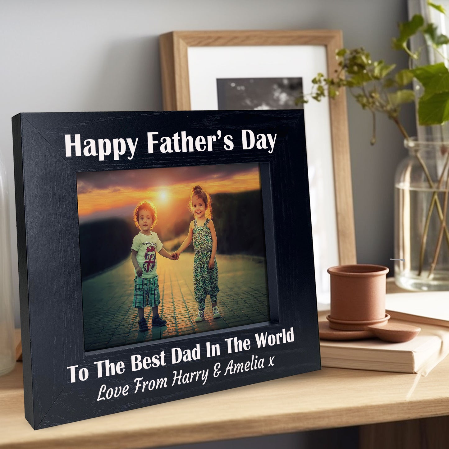 Personalised Best Dad Photo Frame Fathers Day Gift For Dad