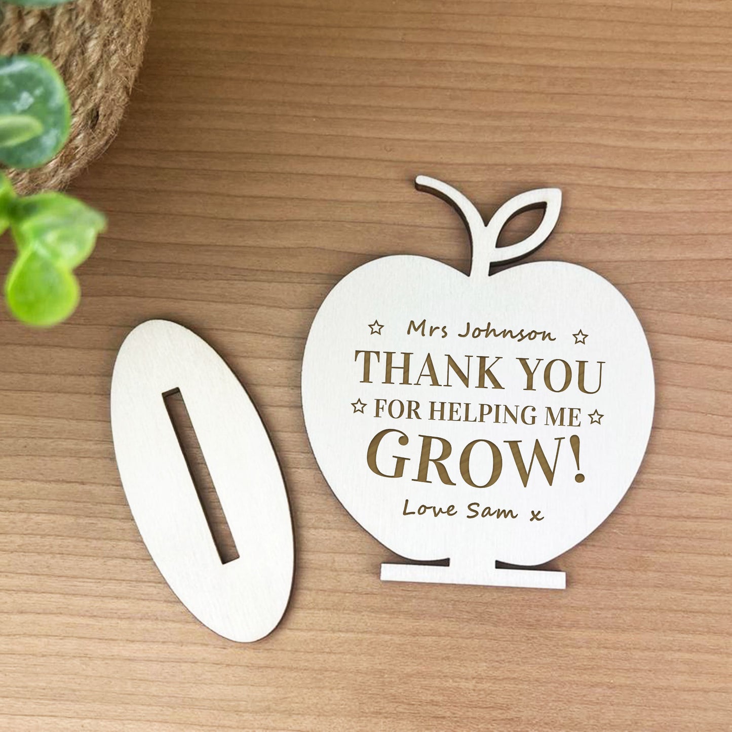 Teacher Gift THANK YOU GIFT Wood Sign Apple School Nursery