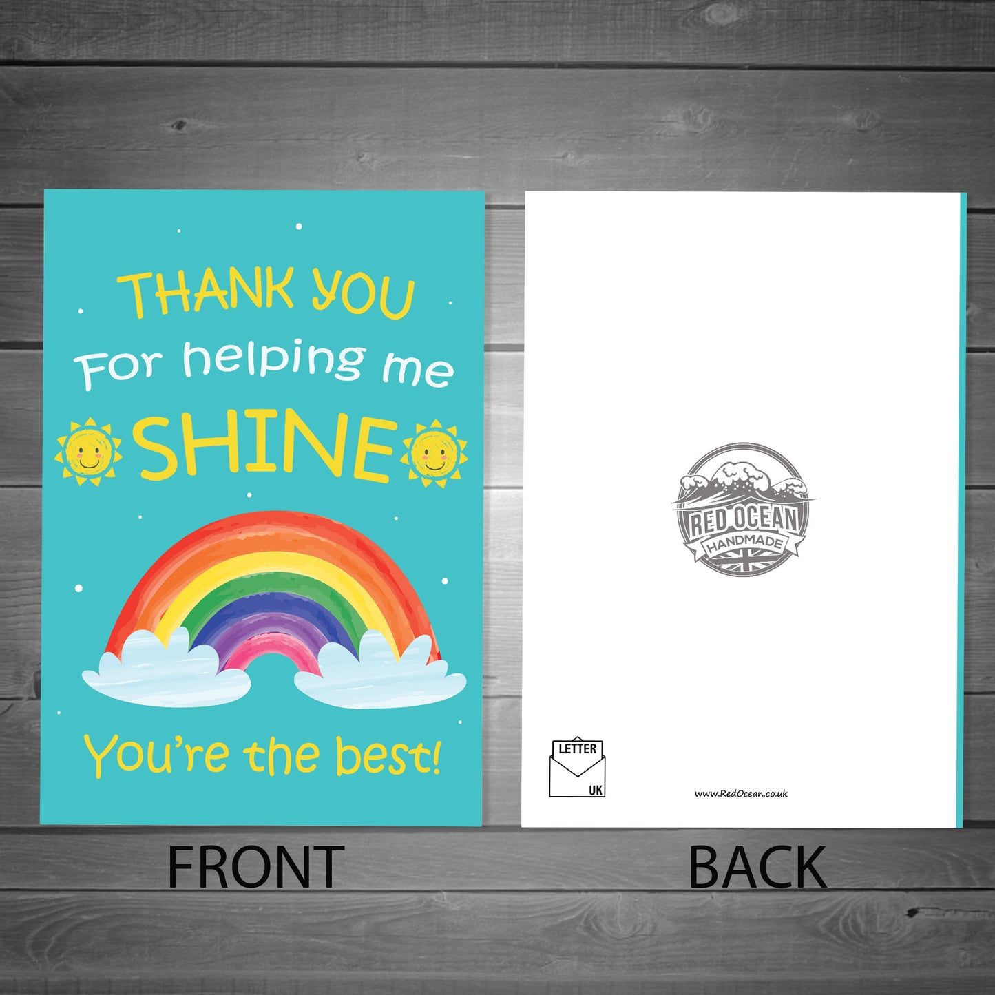 Teacher Thank You Card Teaching Assistant Nursery Teacher