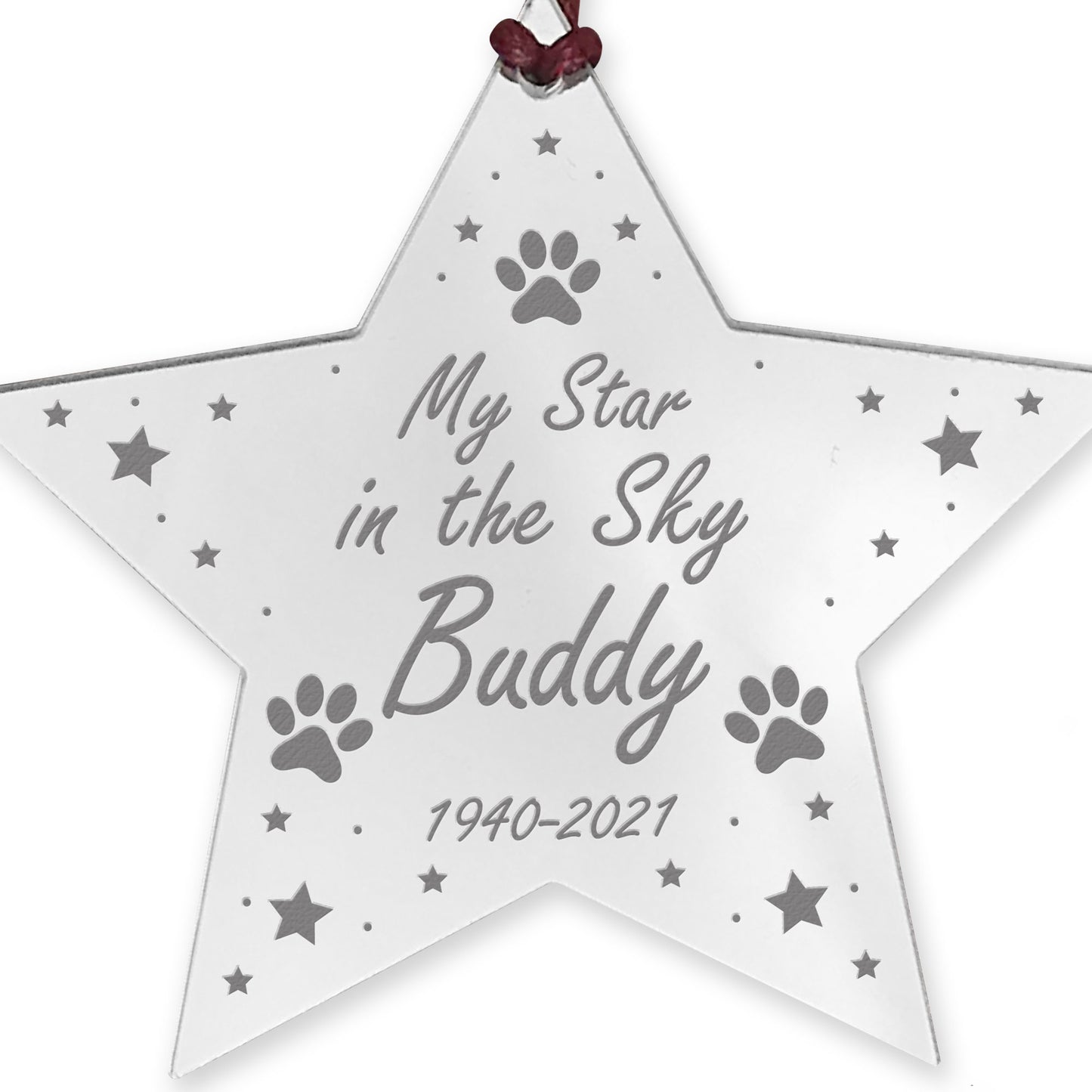 My Star In The Sky Personalised Engraved Star Dog Memorial