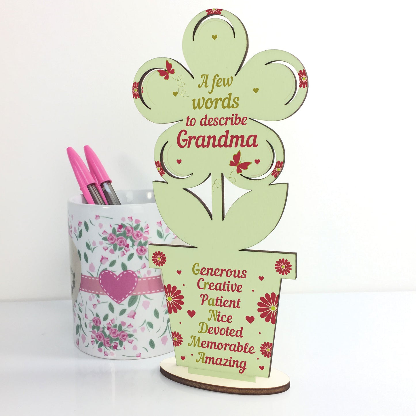 Mothers Day Gift Wood Flower Grandma Birthday Gift Thank You