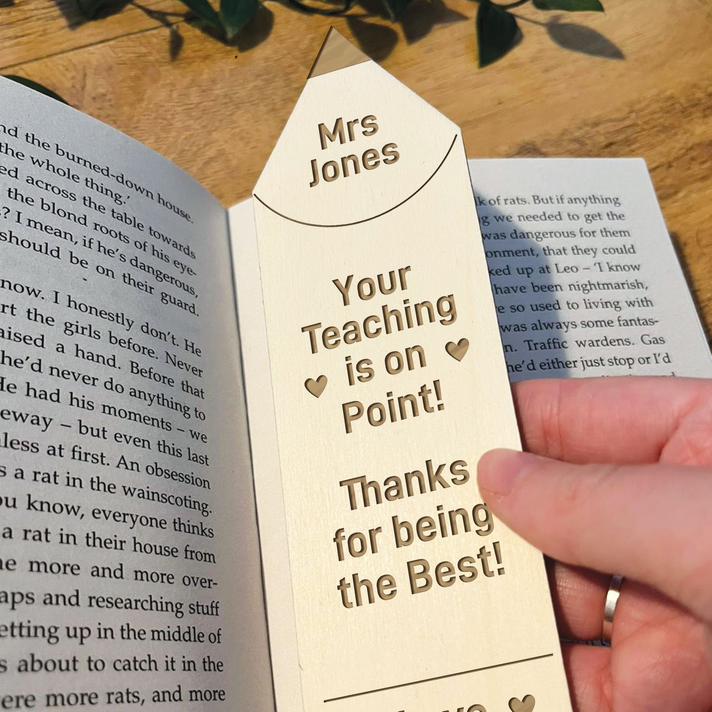 Thank You Gifts For Teacher Wood Bookmark School Nursery