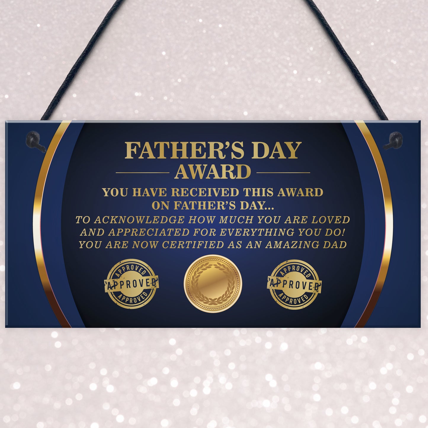 Fathers Day Award Sign Funny Fathers Day Gift For Dad Daughter