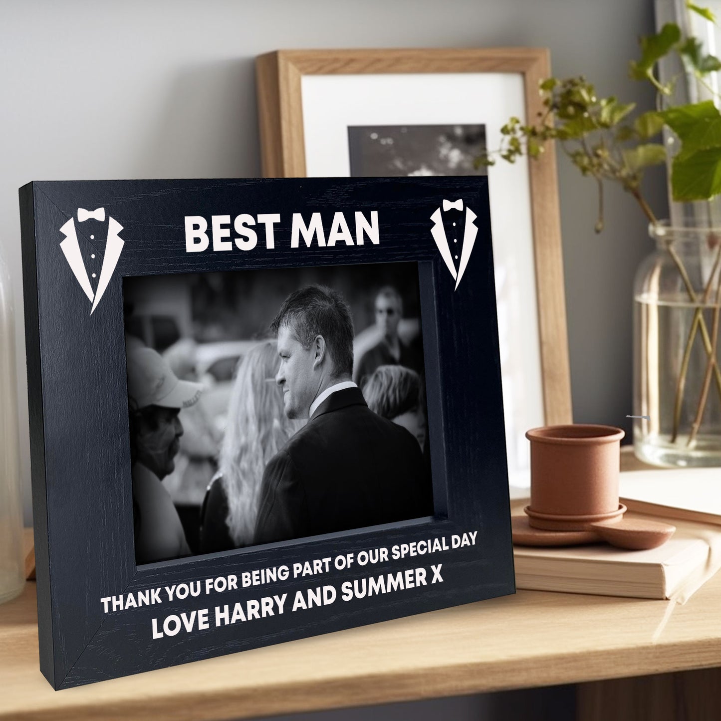 BEST MAN GIFT Personalised Photo Frame Thank You Gift